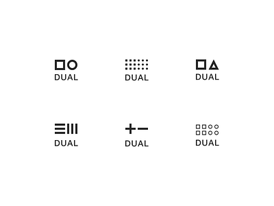 Logo concept - DUAL branding concept dual dualism duality forms logo philosophy