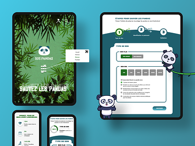 Steps Left, formulaire de don - SOS Panda design graphic design steps left ui ux web layout