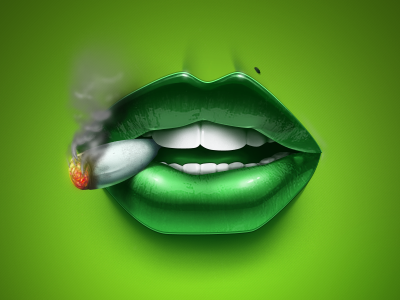 Weed Lips gift green lips network sexy smoke social weed woman