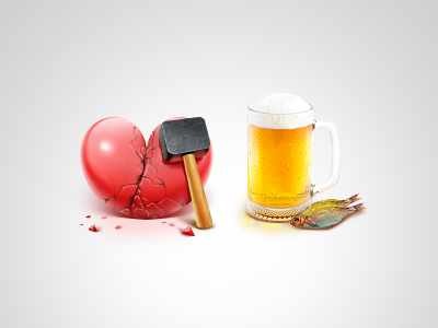 Broken Heart & Beer beer broken crush gift heart hummer love mysex.com network pieces social