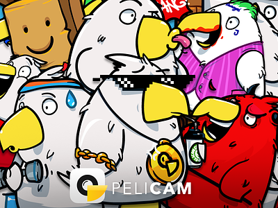 Stickers For Pelicam bird chat emoji illustration messenger pelicam sticker video