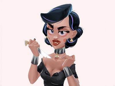 Knife Thrower Girl animation cartoon character design female game mobile