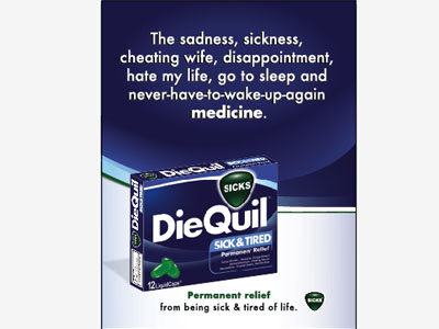 DieQuil advertising illustration