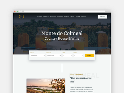 Monte do Colmeal – Landing Page 🖥 design typography ui ux web website