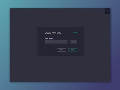 Create new walk through create dark desktop dialog full modal popup screen