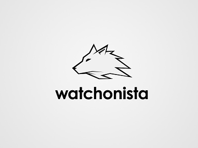 Watchonista Logo branding flat identity logo typography