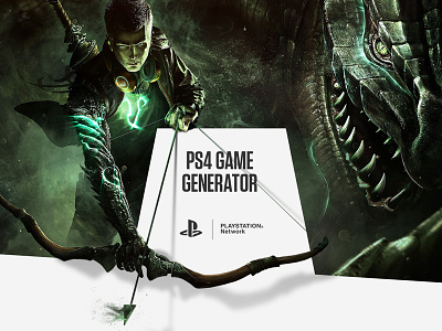 PS4 GAME GENERATOR experience games gaming interface ps4 ui ux user experience user interface web design web ui