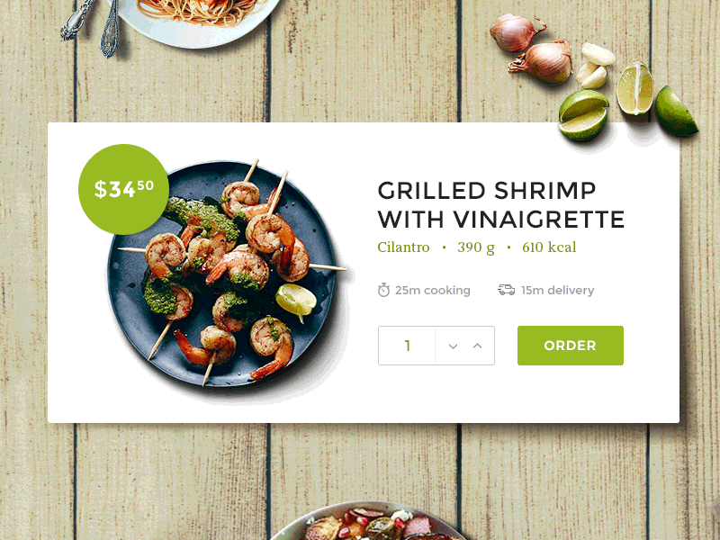 Day 003 - Order Food cook eat food order plate restaurant shrimp snack