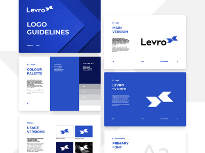 Levro visual guidelines branding design digital graphic design guideline logo typography vector