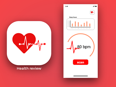 app icon for health care review app branding dailyui design logo ui ux vector