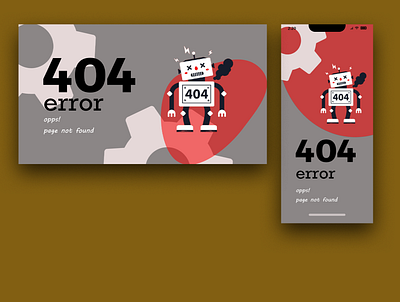 404 error page app branding dailyui design illustration logo typography ui ux vector