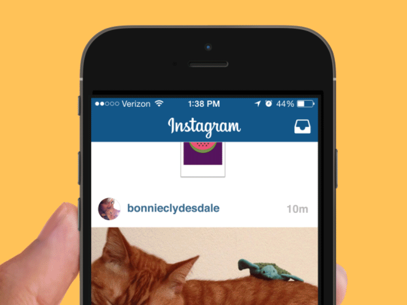 Instagram Loader animation concept instagram interaction loader mobile photos polaroid pull to refresh redesign ui ux
