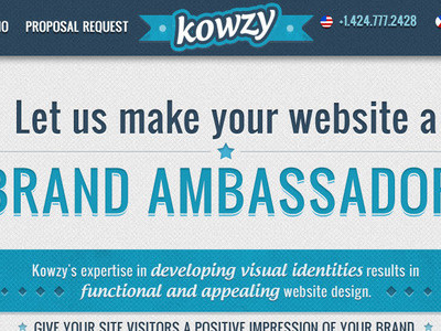 Kowzy kowzy landing page web design