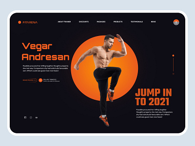 Fitness Trainer Landing Page Header