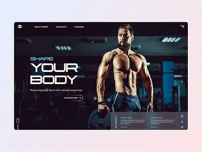 Fitness Trainer landing page concept design