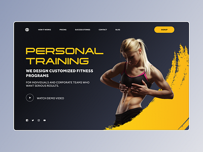 Personal Trainer fitness fitness center fitness club fitness trainer header landing page personal trainer trainer trainer landing page