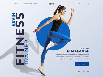 Fitness Trainer - Landing Page Header