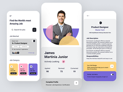 Job Finding App concept design