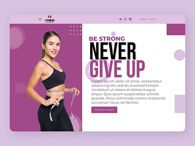 Fitness Landing Page concept design fitness fitness trainer gym header landing page muscles website