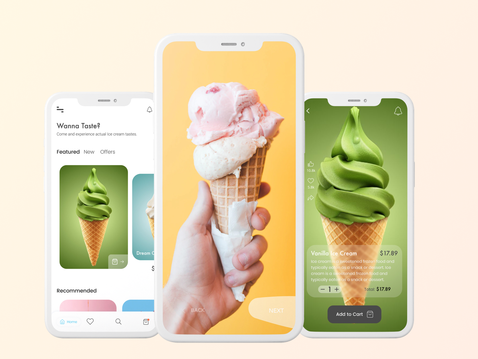 Ice Cream Parlor Order Online Concept App by Angela Lopez on Dribbble