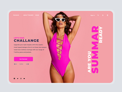 Fitness Trainer Landing Page Header - Rebound