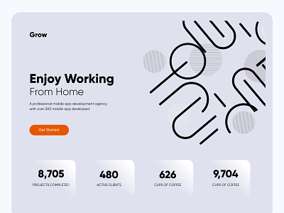 Working from home UI Design amazing app blurb booking app booking system concept design illustration minimal ux web