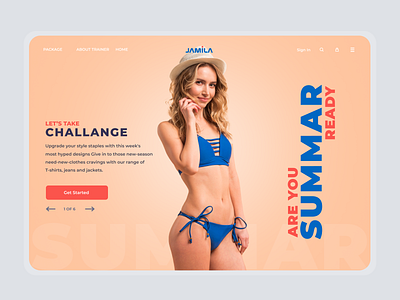 Fitness Trainer Landing Page fitness fitness app fitness trainer website hader landing design landing page landing page ui trainer