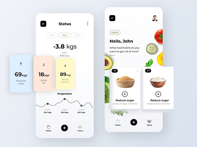 Health Tracking App amazing app concept design minimal ux