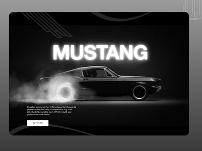 Mustang Web Concept amazing branding concept design minimal mustangwebdesign typography ui ux