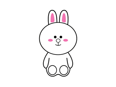 Rabbit 🐇 animal art character design flat graphic design illustration illustrator minimal rabbit vector white
