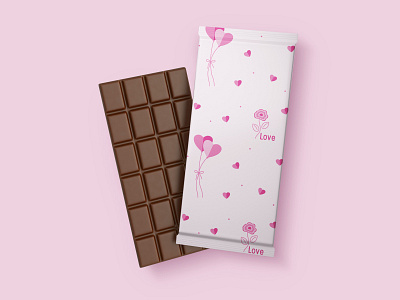 Pattern for a chocolate bar 🌸 art balloons chocolate chocolatebar design flat graphic design illustration illustrator love pattern surfacepattern vector