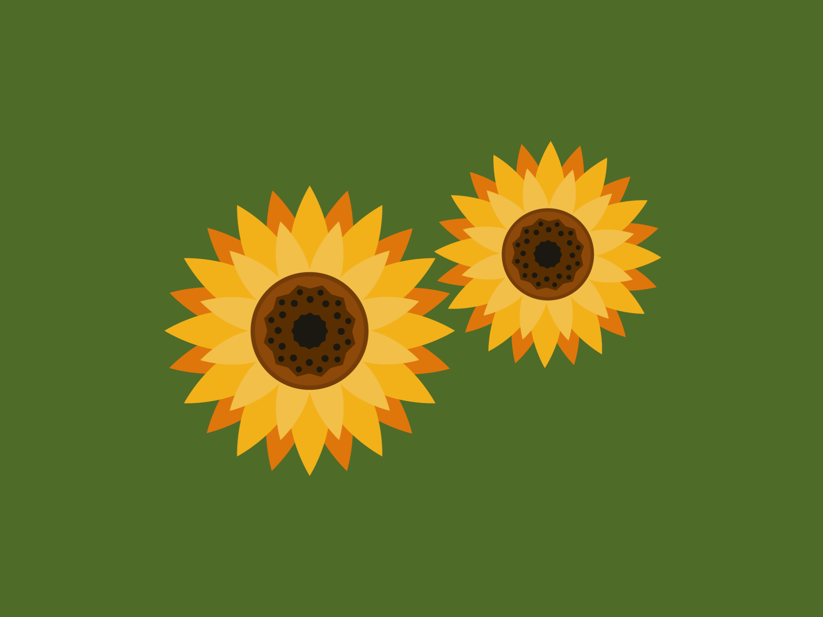 Sunflowers 2d animation after effects animation flat flowers gear graphic design illustration motion design motion graphics rotation sunflowers vector yellow