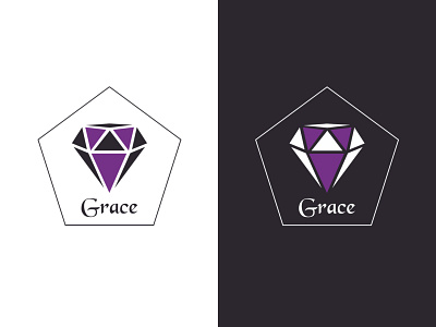 Grace jewelry logo branding diamond gem graphic design illustration illustrator jewelry logo logodesign logotype minimal vector