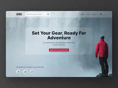 Adventure Gear Shop Landing Page Design Concept