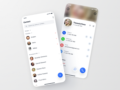 Contact App Design Concept