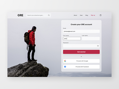 Sign Up Screen clean concept exploration form minimal register responsive sign in sign in page sign in screen sign up signin signup ui ux webs website