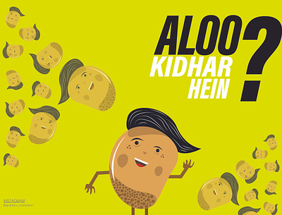 aalo kidhar hei Promotional Post illustrator instagram post marketing campaign