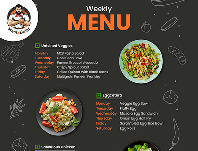 weekly menu illustraion illustrator instagram post marketing