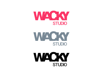 Wacky Studio Logo branding identity lettering logo logotype typography vector