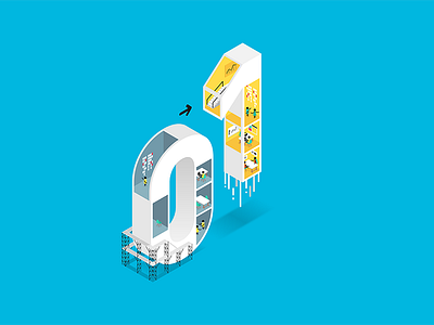 Zero to One illustration isometric