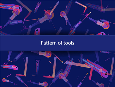 pattern of household electrical tools illustration