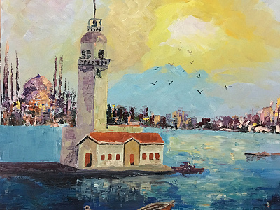 My lovely city:Istanbul hobby istanbul oil painting