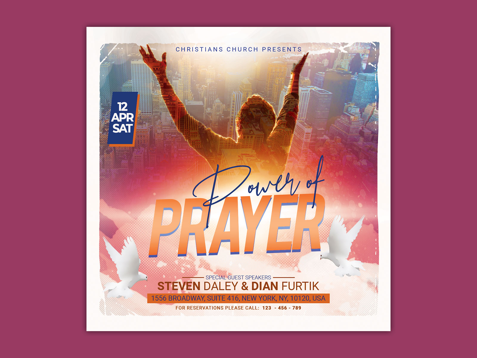 Power Of Prayer Church Flyer by Artolus on Dribbble