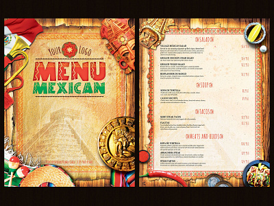 Mexican Menu Template