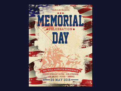 Memorial Day Flyer 4 july 4 th july american american flag american holiday american traditional americana independence day independence day flyer memorial day flyer memorialday