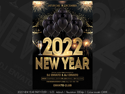 2022 New Year Party Flyer