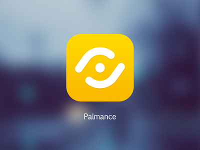 Palmance Logo app first hello icon logo novel palm read yellow