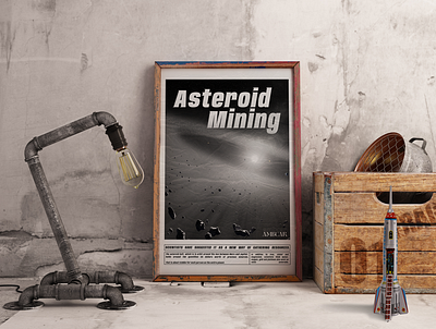 Asteroid Mining design graphic design poster posterdesign