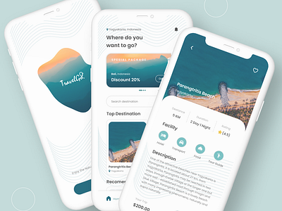 Travel Go - Mobile App blue design illustration mobile mobile app travel ui ui design uiux ux