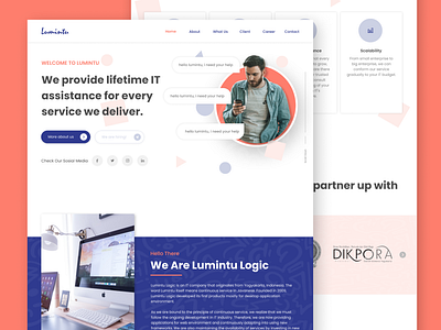 Re-design landing page lumintu logic design graphic design mobile portofolio ui ui design uiux ux web web design website website design